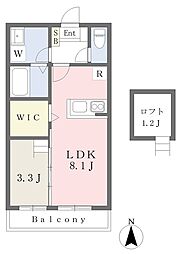 エスペランサ 1LDKの間取図画像