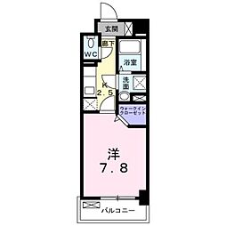ロータス青山2 1Kの間取図画像