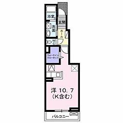 クロスハーバー1 ワンルームの間取図画像