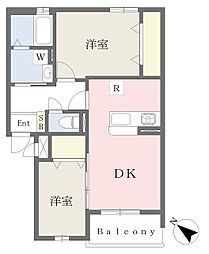 Muu.朽網駅北 2LDKの間取図画像
