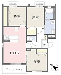 Muu.朽網駅北 3LDKの間取図画像