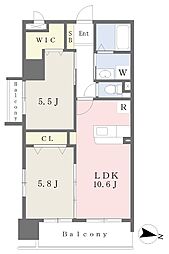 ウイン黒崎 2LDKの間取図画像