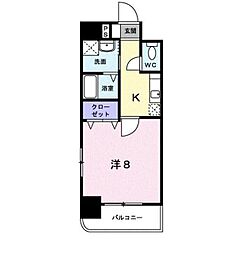 グランド・コスモ 1Kの間取図画像