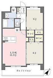 イーグルポート 2LDKの間取図画像