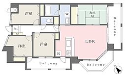 セカンド・レオ守恒 4LDKの間取図画像