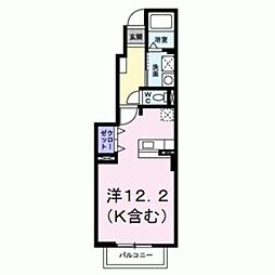 サンシャイン田原A ワンルームの間取図画像