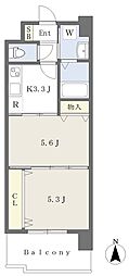 アルティザ小倉 2Kの間取図画像