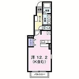 シャン・ド・フルール ワンルームの間取図画像