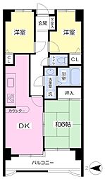 トーカンマンション高炉台公園 3DKの間取図画像