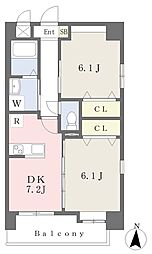 グレース近見 2DKの間取図画像