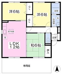 ハートフル 3LDKの間取図画像
