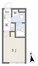Ｒｅｂｅｒｔｙ練馬 3階1Kの間取り