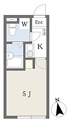 Ｒｅｂｅｒｔｙ練馬 3階1Kの間取り
