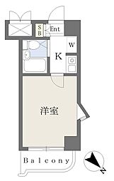 プラザ・大泉学園 1Kの間取図画像