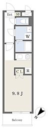 DecentCourt赤塚駅前 ワンルームの間取図画像