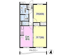 フレシール 2DKの間取図画像