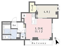 シャルール 1LDKの間取図画像