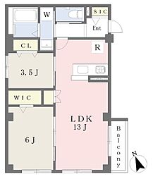シャルール 2LDKの間取図画像