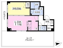 ゼルコバサウス 1LDKの間取図画像