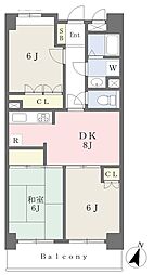 ラフィネイグチ 3DKの間取図画像