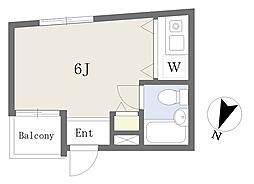 ADレジデンス大泉学園弐番館 ワンルームの間取図画像