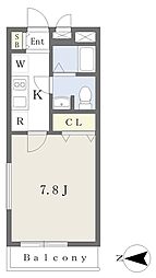 メトロステージS練馬北町6 1Kの間取図画像