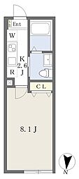 ルミライズ 1Kの間取図画像