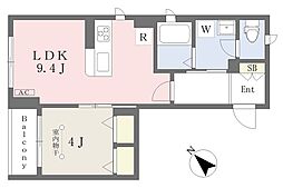ロベリア夕陽ヶ丘 1LDKの間取図画像