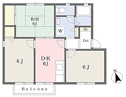 ハイツ石塚 3DKの間取図画像