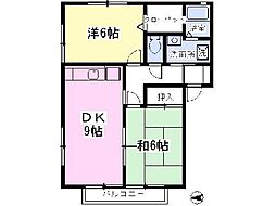 ソレジオ 2DKの間取図画像