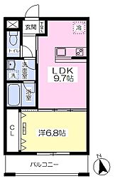 グランドソレイル 1LDKの間取図画像