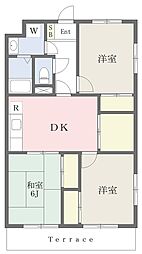 マンションミュー 3DKの間取図画像