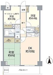 ライオンズマンション平塚第7 2SLDKの間取図画像