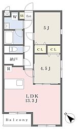 ＮＥＸＵＳ　ＣＯＵＲＴ　江戸川平井 4階2LDKの間取り