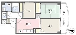 ロジュマン興宮 3DKの間取図画像