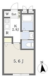 SOLEADO3 1Kの間取図画像