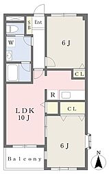 ファミールパレス 2LDKの間取図画像