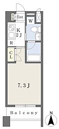 シティハイツ森下 1Kの間取図画像