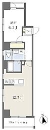 ル・ポール明石東仲ノ町 ワンルームの間取図画像