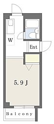 レジーナ・アイゼン ワンルームの間取図画像