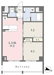 アールズコート六甲 2LDKの間取図画像