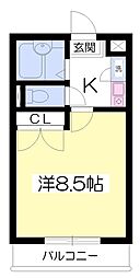 ラ・メゾン・エスタシア 1Kの間取図画像