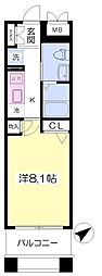 トルチェ元町山手 1Kの間取図画像