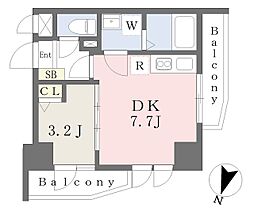 SDグランツ神戸六甲山手 1DKの間取図画像
