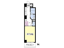 庵 1Kの間取図画像