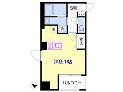 トルチェ元町山手 ワンルームの間取図画像