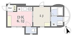 エンゲルベルク 1DKの間取図画像