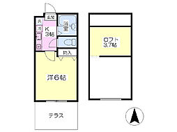 サニーコートナカノ 1Kの間取図画像