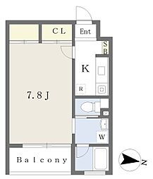 OZスクエア 1Kの間取図画像