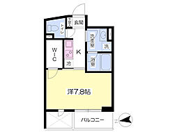 中野Raffina 1Kの間取図画像